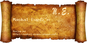 Maskal Eugén névjegykártya